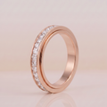 The Dainty Square-Cut Spinning Ring Rose Gold