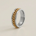 The Chain Link Spinning Ring Gold