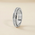 The Radiant Square-Cut Spinning Ring Silver