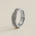 The Chain Link Spinning Ring Silver