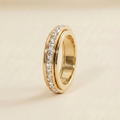 The Radiant Square-Cut Spinning Ring Gold