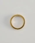 Gold ring on a light gray background