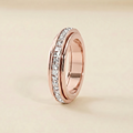 The Radiant Square-Cut Spinning Ring Rose Gold