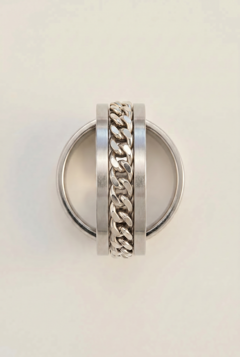The Chain Link Spinning Ring Silver
